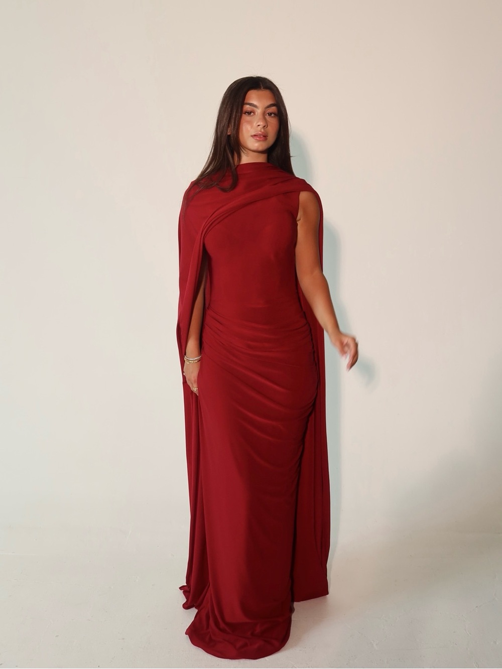 Evening dress - burgundy/maroon